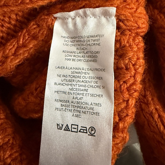 Maeve Wide Neck Oversized Cable Knit Sweater XS - Picture 15 of 15